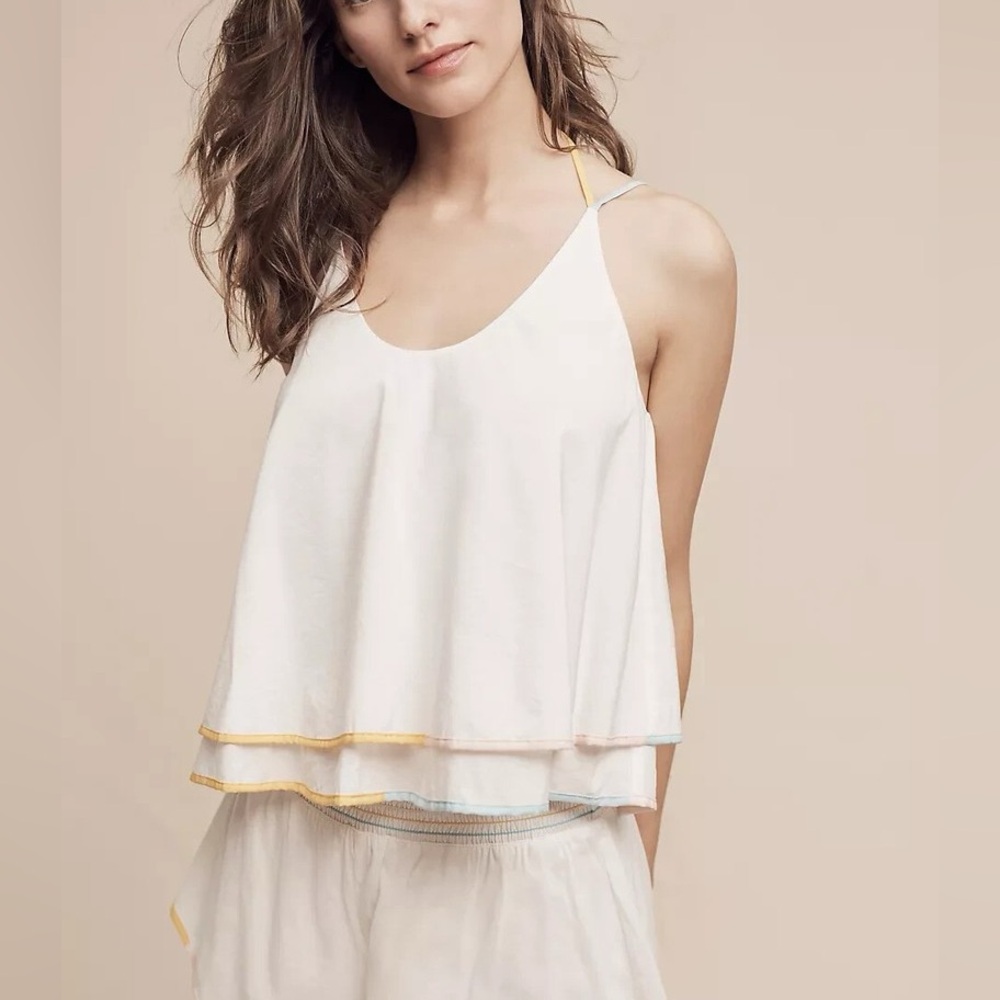 Anthropologie Eloise Layered Colorblock Tank Top